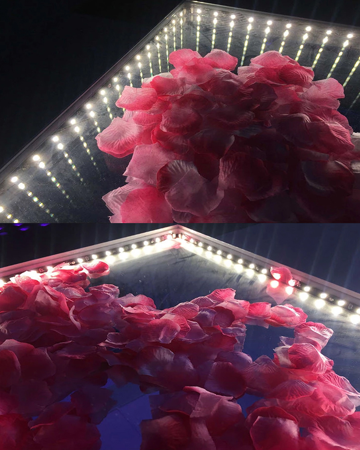 Hot Selling Tempered Glass Wedding Dj Night Club Portable Led Floor