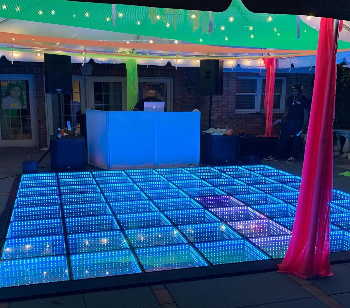 50X50 High Quality Wired Mirror 3D Rgb Glass Led Dance Floor - Buy ...