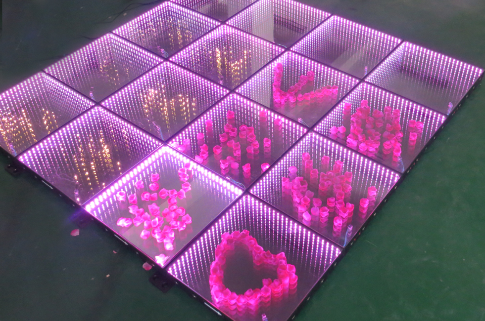 Wireless Led 3D Dancing Floor Remote Control Infinity Mirror Effect 